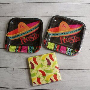 Dessert Paper Plates Napkins Party Cinco de Mayo Fiesta Mexican Birthday